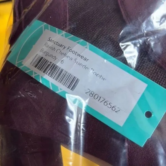 New Sanctuary Ravish Suede Chelsea Heel Boot Burgundy Red Bootie Ankle Lug Sz 6 - Picture 3 of 5